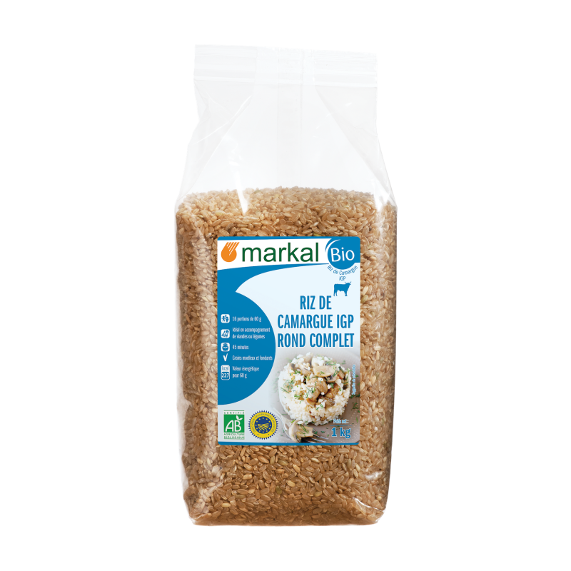 Riz Rond BIO - Complet de Camargue, (6x1kg), vrac BIO, Markal