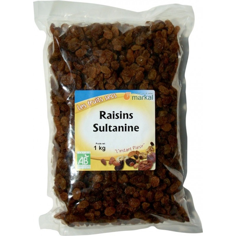 Raisins secs sultanines - Bio