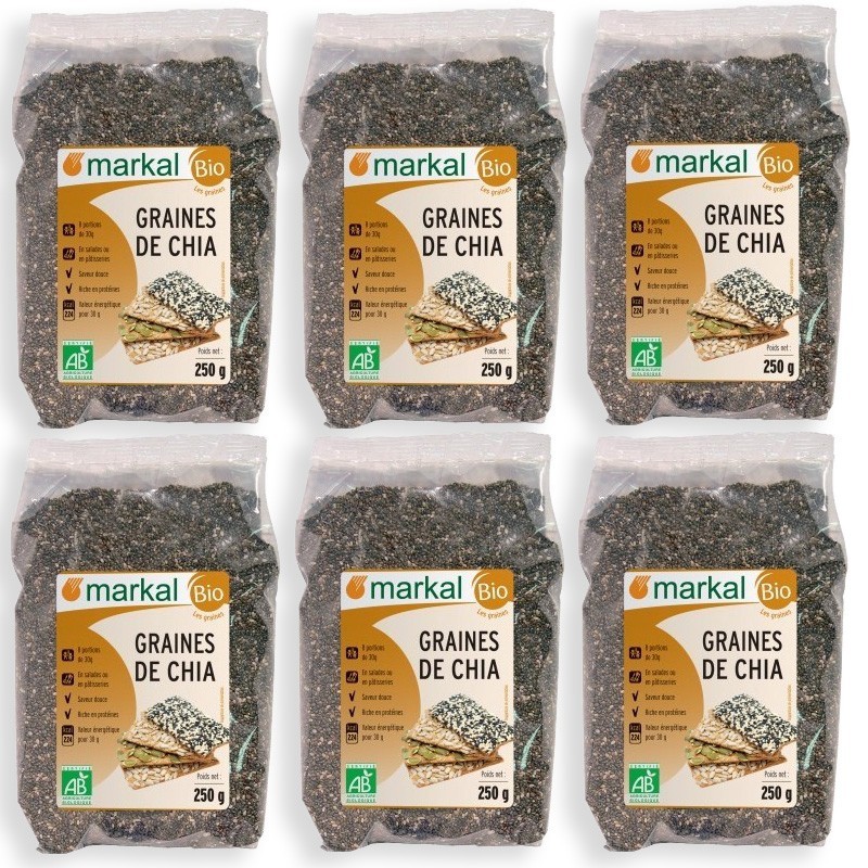 Graines de chia (6x250 grs) Graines de chia (6x250 grs)