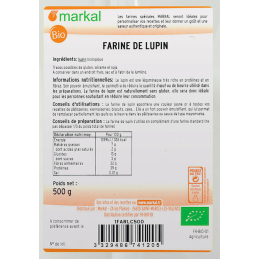 Farine De Lupin Bio - 500 G : le sachet de 500 g à Prix Carrefour