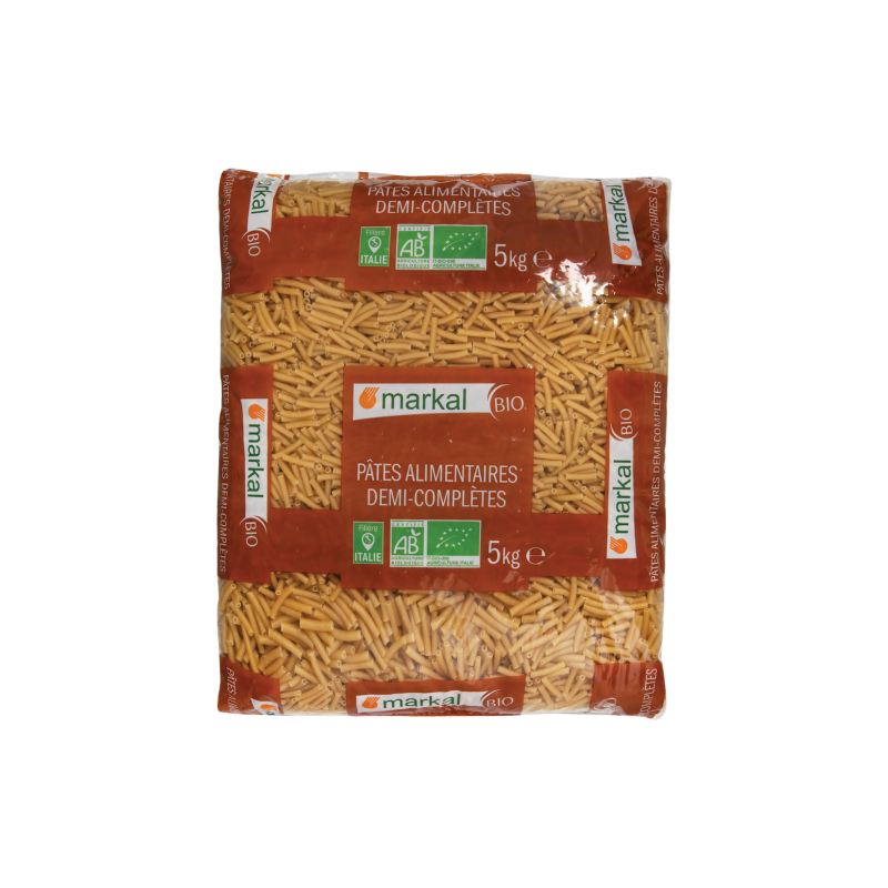 Pâtes alimentaires demi-complètes, 5kg, Markal