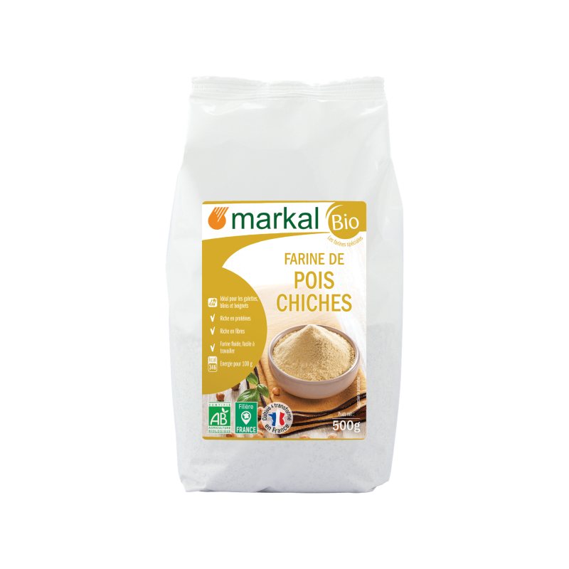 MARKAL Farine de Pois Chiches 500G Bio - : : Epicerie